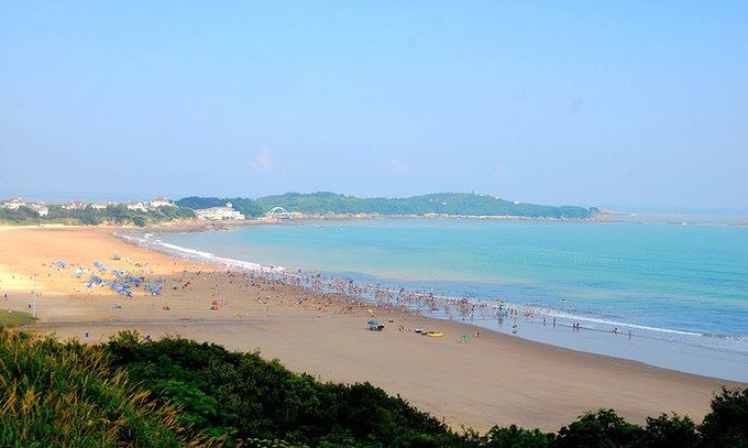 舟山朱家尖沙滩海景